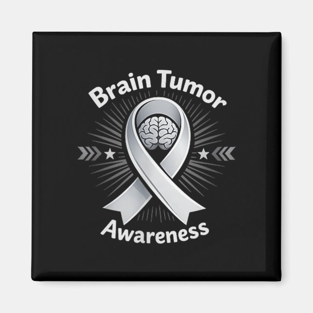 Imán Cinta de conciencia de tumor cerebral en mayo usam (Frente)
