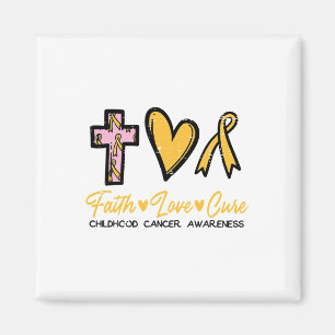 Imán Cinta de Conciencia del Cáncer Infantil Fe Amor Cu