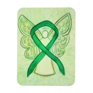 Imán Cinta de conciencia verde Angel Art Personalizado 