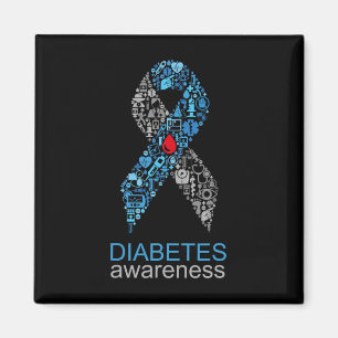 Imán Cinta de concienciación sobre la diabetes del Día