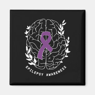 Imán Cinta de Concientización sobre la Epilepsia Morado