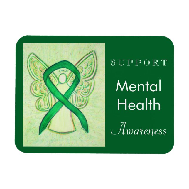 Imán Cinta de concientización sobre la salud mental Áng (Horizontal)