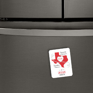 Imán Cinta de curado de Texas roja salve la fecha