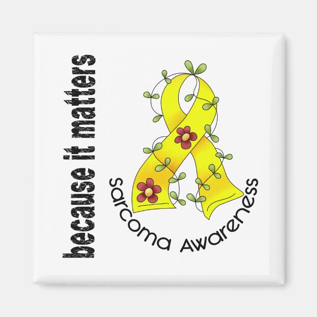 Imán Cinta de flor SARCOMA 3 (Frente)