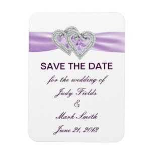 Imán Cinta De Lavanda Del Corazón personalizado Guardar