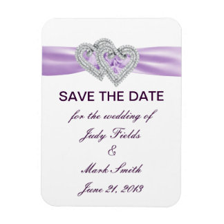Imán Cinta De Lavanda Del Corazón personalizado Guardar