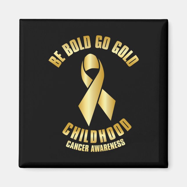 Imán Cinta de oro para la concienciación sobre el cánce (Frente)