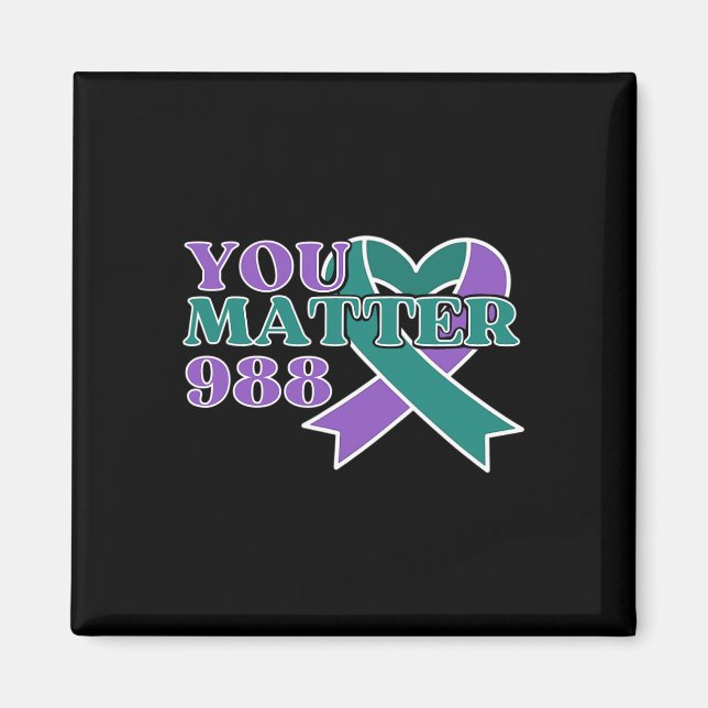 Imán Cinta de prevención 988 de problemas de sensibiliz (Frente)