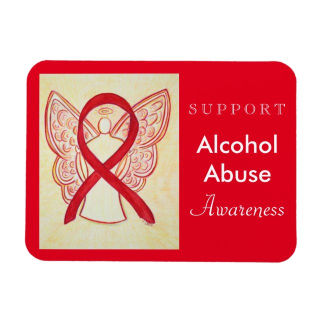 Imán Cinta de sensibilización sobre el abuso de alcohol (Horizontal)