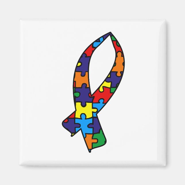 Imán Cinta de sensibilización sobre el autismo (Frente)