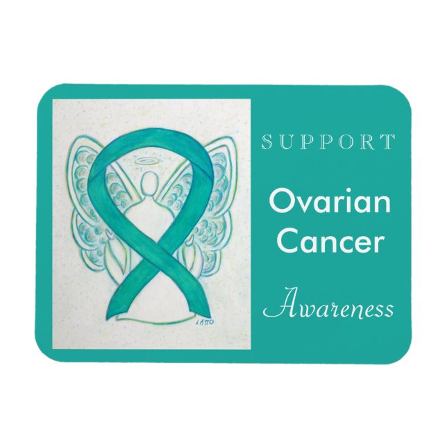 Imán Cinta de sensibilización sobre el cáncer de ovario (Horizontal)
