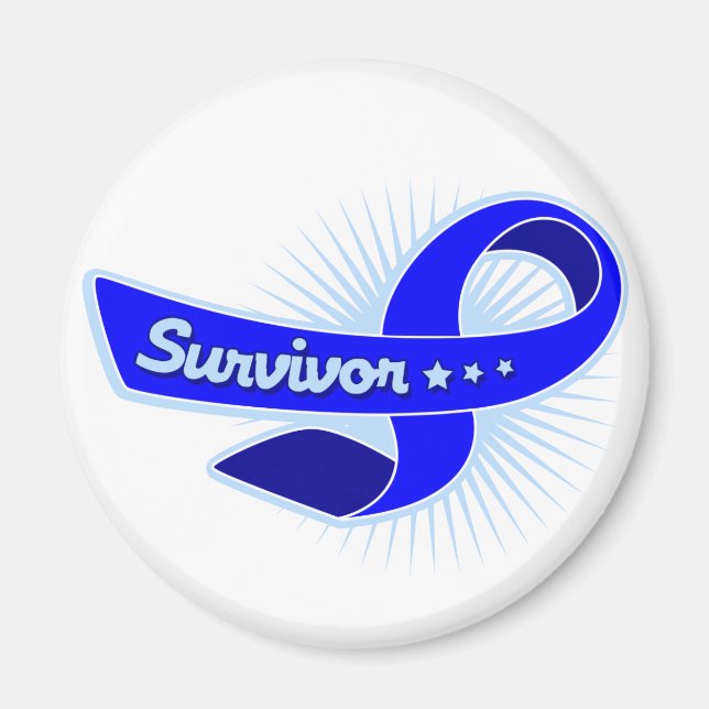 Imán Cinta de sobrevivientes de cáncer rectal (Frente)