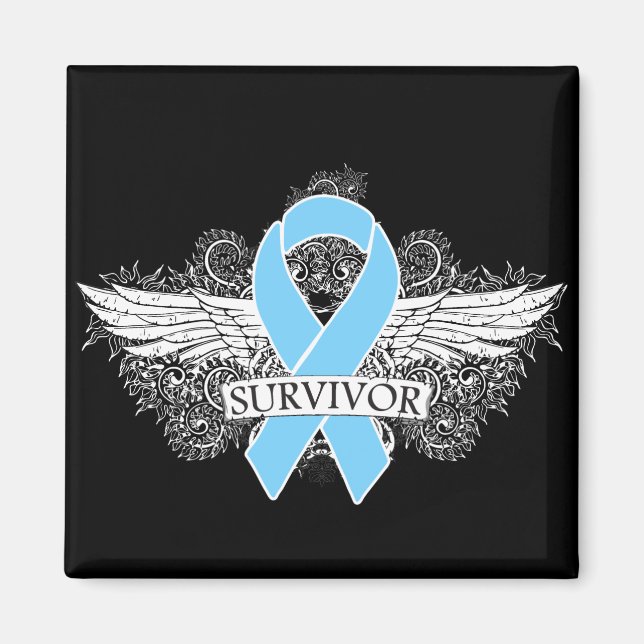 Imán Cinta de SURVIVOR alada del cáncer de próstata (Frente)