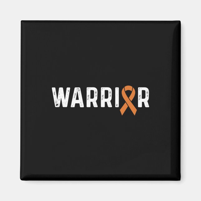 Imán Cinta guerrera Naranja de sensibilización de crps (Frente)