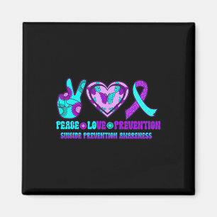 Imán Cinta Heart Peace Love Prevention Happy Suicide A