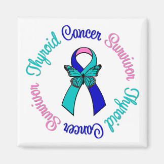 Imán Cinta mariposa para sobrevivientes de cáncer tiroi