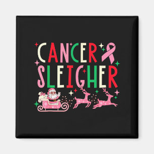 Imán Cinta Nk de Navidad de cáncer de mama Santa Trineo