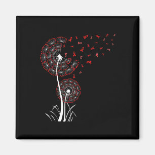 Imán Cinta roja Dandelion Heart Disease Sangre Cancer A