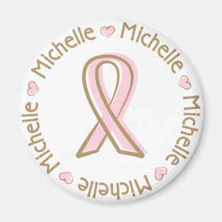 Imán Cinta rosa Cáncer de Mama Nombre Michelle