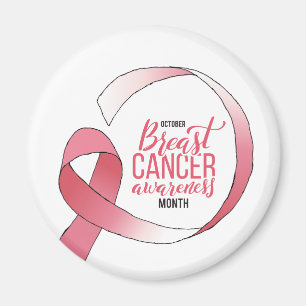 Imán Cinta rosa de cáncer de mama dibujando Mes de BCA