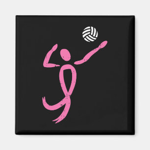 Imán Cinta rosada de voleibol Cinta rosa Cáncer de Mama
