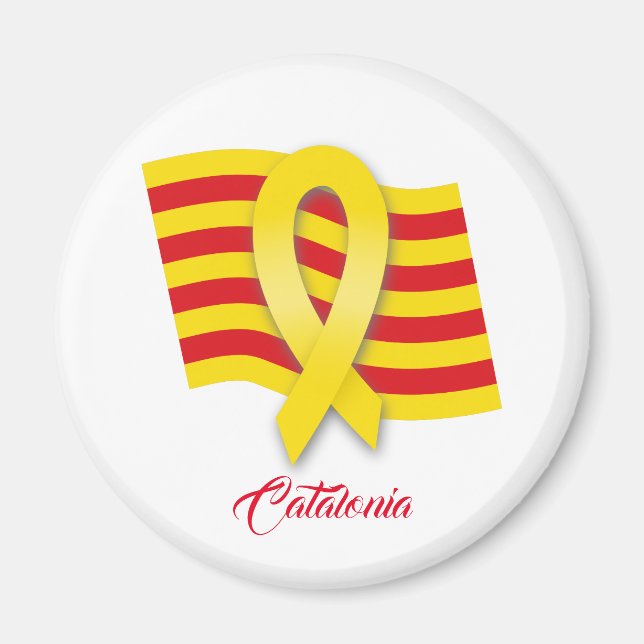Imán Cinta y bandera catalanas (Frente)