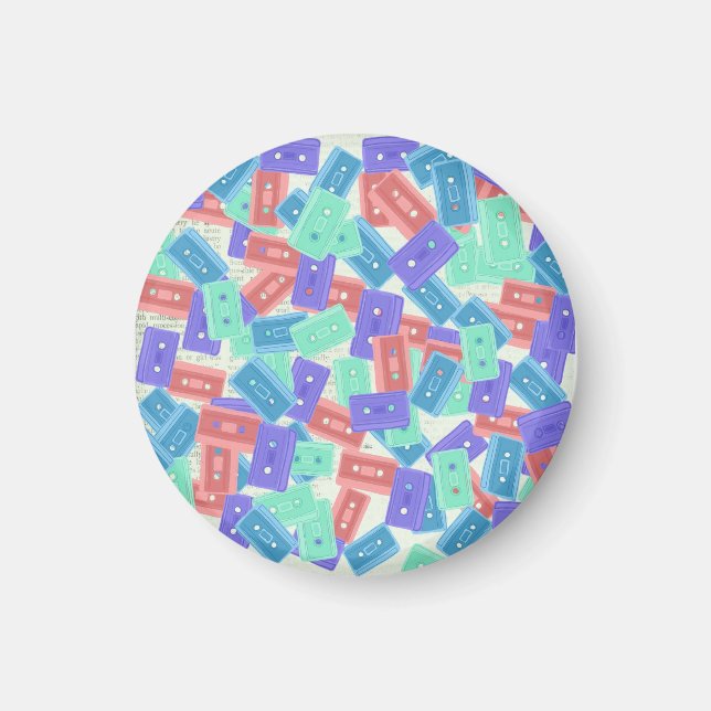 Imán Cintas Pastel Cassette - Música estética de los añ (Frente)