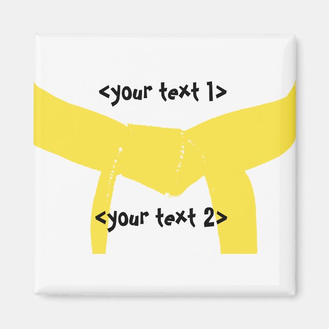 Imán Cinturón amarillo de artes marciales (Frente)