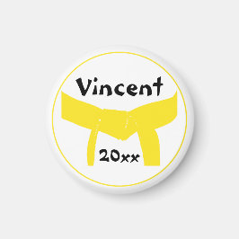 Imán Cinturón amarillo de artes marciales