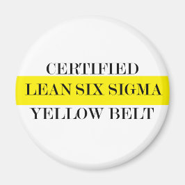 Imán Cinturón amarillo Lean Six Sigma Certificado