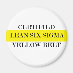 Imán Cinturón amarillo Lean Six Sigma Certificado