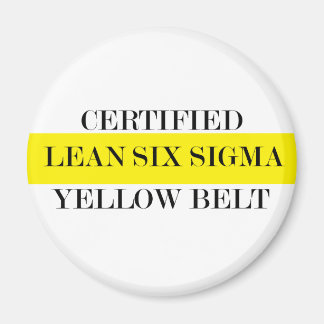 Imán Cinturón amarillo Lean Six Sigma Certificado