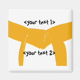 Imán Cinturón Naranja de artes marciales