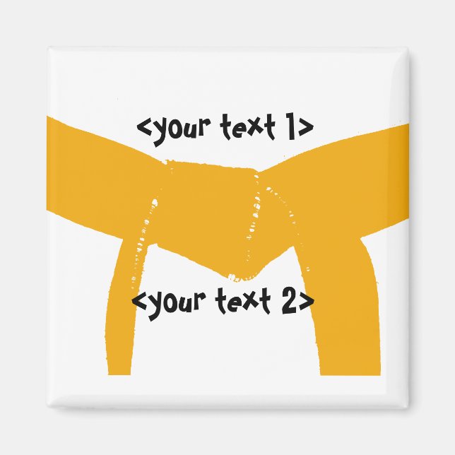 Imán Cinturón Naranja de artes marciales (Frente)