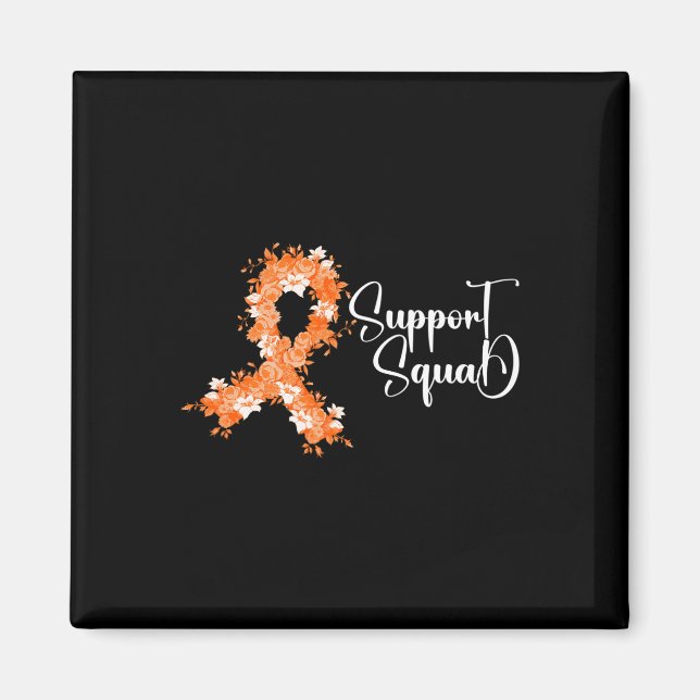 Imán Cinturón Naranja del Escuadrón de Apoyo Leucemia C (Frente)