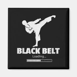 Imán Cinturón Negro Carga Patada Artes Marciales Karate