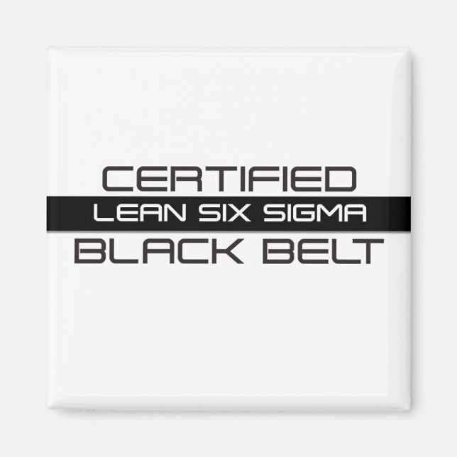 Imán Cinturón negro certificado Lean Six Sigma (Frente)