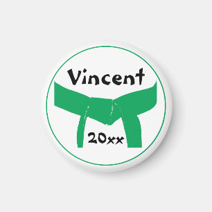 Imán Cinturón verde de artes marciales