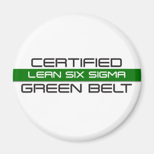 Imán Cinturón verde Lean Six Sigma certificado