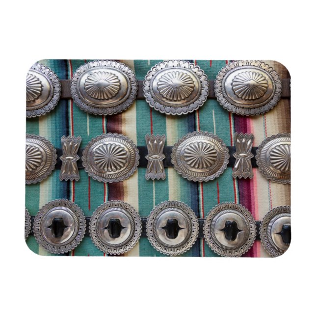 Imán Cinturones de plata a la venta, Santa Fe, Nuevo Mé (Horizontal)
