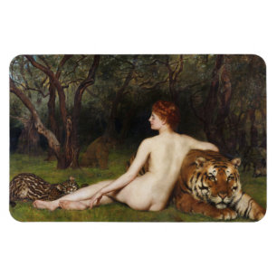 Imán Circe (Mujer, Tigre y Ocelote) (por John Collier)