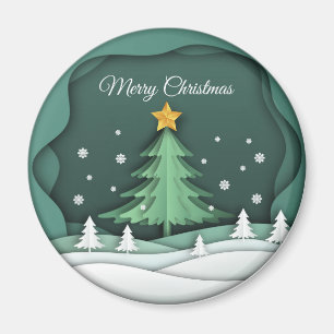 Imán Circle Magnet "Feliz Navidad"