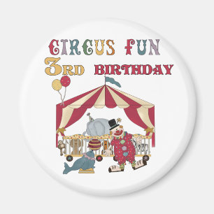Imán Circo 3 camisetas de cumpleaños y regalos
