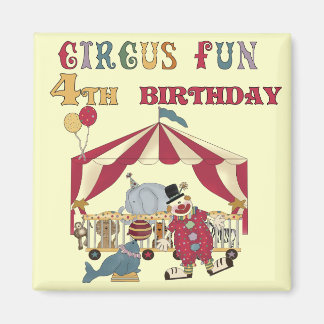 Imán Circo 4.º camisetas y regalos de cumpleaños
