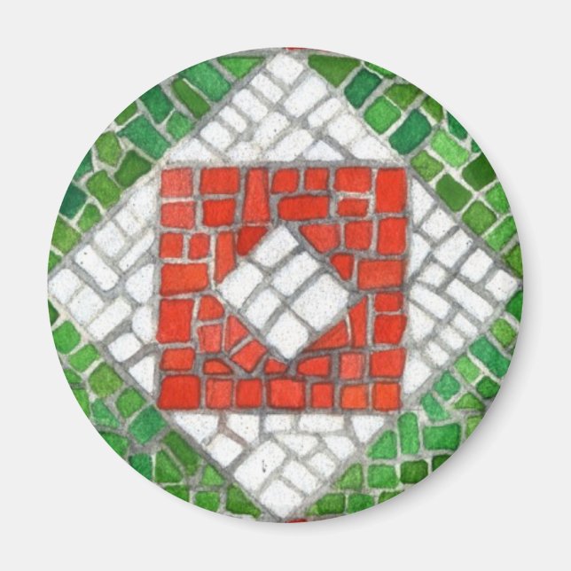 IMÁN CIRCULAR HOLIDAY MOSAIC (Frente)