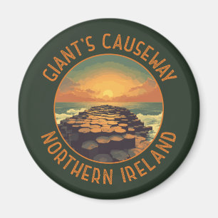 Imán Circulo angustiado retro de Irlanda del paso eleva