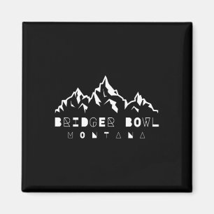 Imán Círculo Bridger Bozeman Montana Montaña Y Esquí In