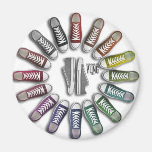 Imán Círculo clásico de las zapatillas de deporte
