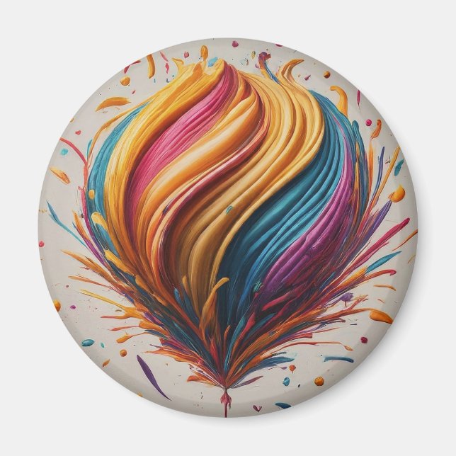 Imán Círculo de Alegría Feliz Cumpleaños (Frente)