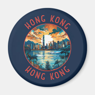 Imán Círculo de angustia retro de Hong Kong en China